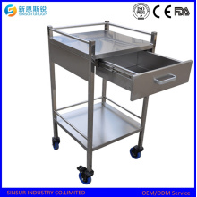 Stainless Steel One Drawer Surgical Instrument Trolley